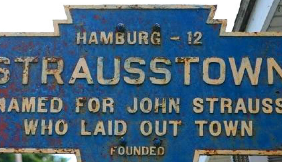 Strausstown sign.