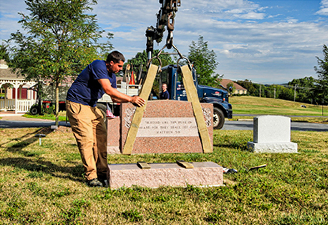 weaver-memorials-process-2 Headstone delivery process.