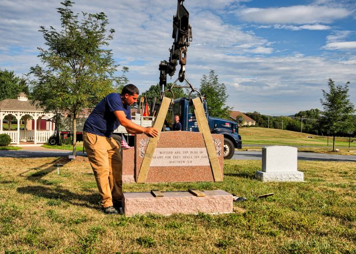 weaver-memorials-process-2 Installing a memorial -State College, PA