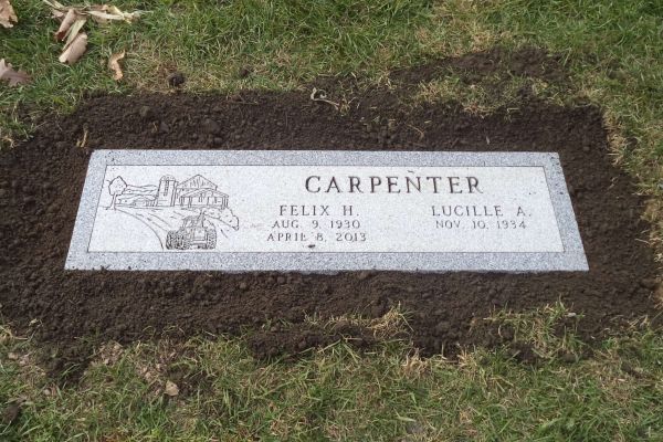flat-grave-marker Flat grave marker made from granite.